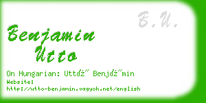 benjamin utto business card